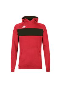 Bluza z kapturem dla dzieci Kappa Daccio. Typ kołnierza: kaptur. Kolor: czerwony, wielokolorowy, czarny. Materiał: bawełna, poliester. Długość rękawa: długi rękaw. Długość: długie