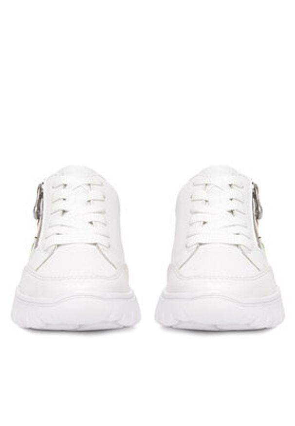 Rieker Sneakersy N1313-80 Biały. Kolor: biały. Materiał: skóra