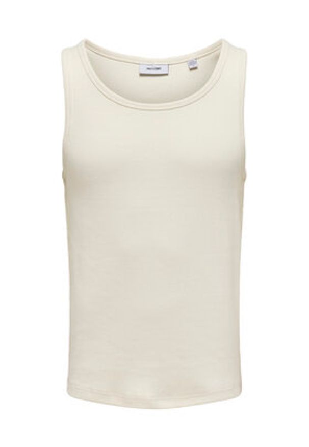 Only & Sons Tank top Tanner 22030217 Écru Regular Fit. Materiał: bawełna