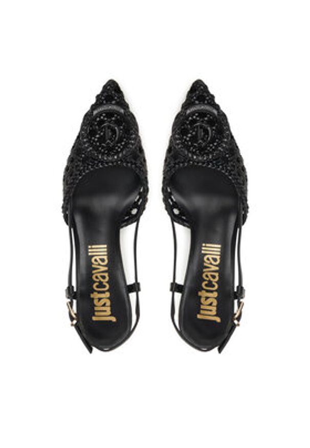 Just Cavalli Szpilki 80RA3S14 ZSE38 Czarny. Kolor: czarny. Materiał: skóra. Obcas: na szpilce