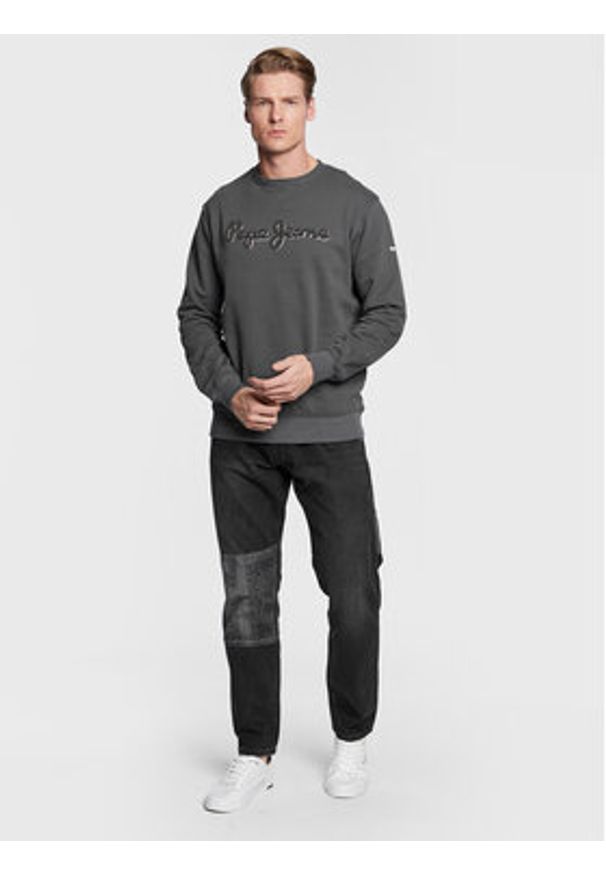 Pepe Jeans Bluza Ryan PM582327 Szary Regular Fit. Kolor: szary. Materiał: bawełna
