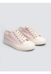Big-Star - Tramki damskie niskie różowe TT274457 600. Okazja: na co dzień. Nosek buta: okrągły. Zapięcie: sznurówki. Kolor: różowy. Materiał: jeans, materiał. Wzór: kolorowy. Sezon: lato. Styl: casual, klasyczny #5