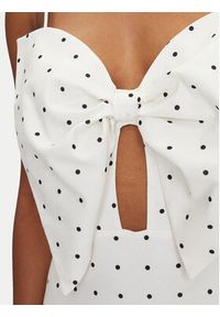 BARDOT - Bardot Sukienka letnia Vieda Linen Bow 59711DB Biały Regular Fit. Kolor: biały. Materiał: len. Sezon: lato #2