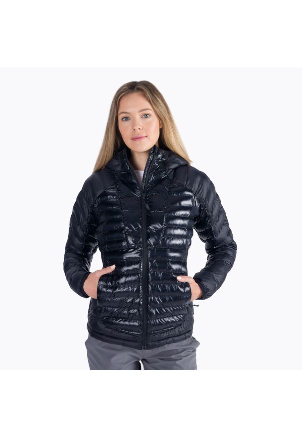 columbia - Kurtka puchowa damska Columbia Labyrinth Loop Hooded. Kolor: czarny. Materiał: puch. Sport: turystyka piesza