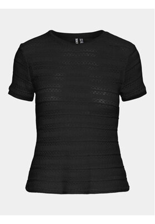 Pieces T-Shirt Agda 17148867 Czarny Loose Fit. Kolor: czarny. Materiał: bawełna