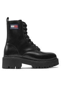 Tommy Jeans Trapery Urban Tommy Jeans Lace Up Boot EN0EN01995 Czarny. Kolor: czarny. Materiał: skóra