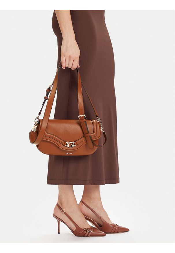 Guess Torebka Dea HWBG79 93200 Brązowy. Kolor: brązowy. Materiał: skórzane