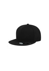 ATLANTIS - 6panelowa Czapka Snap Back Flat Visor. Kolor: czarny