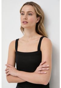 Karl Lagerfeld bluza damska kolor czarny gładka. Kolor: czarny. Materiał: bawełna, poliester. Długość rękawa: raglanowy rękaw. Wzór: gładki. Styl: klasyczny #7