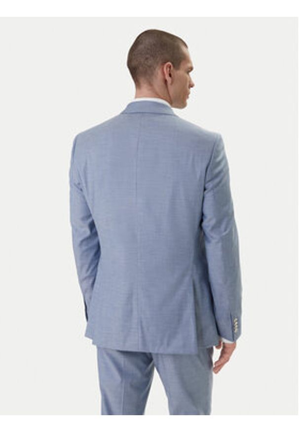BOSS Garnitur Huge 50557273 Błękitny Slim Fit. Kolor: niebieski. Materiał: wiskoza