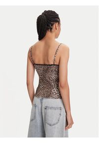 Miss Sixty Top 6S1SJ54300 Brązowy Slim Fit. Kolor: brązowy. Materiał: wiskoza #3