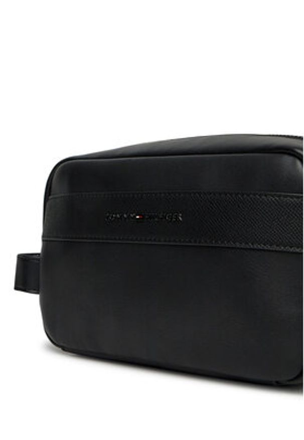 TOMMY HILFIGER - Tommy Hilfiger Kosmetyczka Corp Washbag AM0AM13249 Czarny. Kolor: czarny. Materiał: skóra