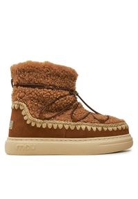 Mou Śniegowce Eskimo Sneaker Bold Scoub Lace FW411012A Brązowy. Kolor: brązowy. Materiał: skóra #1