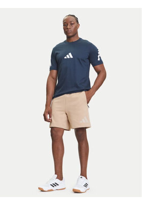 Adidas - adidas Szorty sportowe Z.N.E. JW4744 Beżowy Regular Fit. Kolor: beżowy. Materiał: bawełna. Styl: sportowy