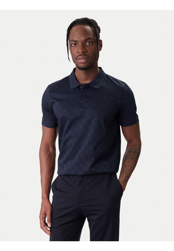 JOOP! Polo Jesse 10100063 30100496 Granatowy Regular Fit. Typ kołnierza: polo. Kolor: niebieski. Materiał: bawełna