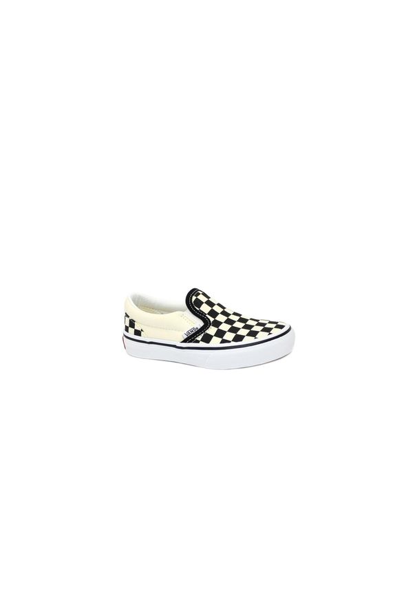 Buty Dziecko Vans Classic Slip-On czarny. Okazja: na co dzień. Zapięcie: bez zapięcia. Kolor: biały. Model: Vans Classic
