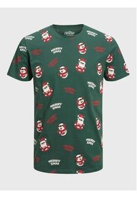 Jack & Jones - Jack&Jones T-Shirt Christmas 12221442 Zielony Regular Fit. Kolor: zielony. Materiał: bawełna #4