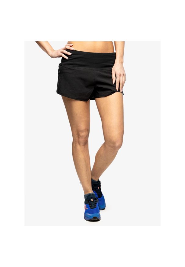 Spodenki do biegania damskie Inov-8 TrailFly Ultra 3 2in1 Short. Kolor: czarny. Długość: krótkie