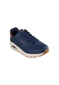 skechers - Buty SKECHERS UNO - SUITED ON AIR Niebieski. Kolor: niebieski. Materiał: materiał, skóra ekologiczna #1