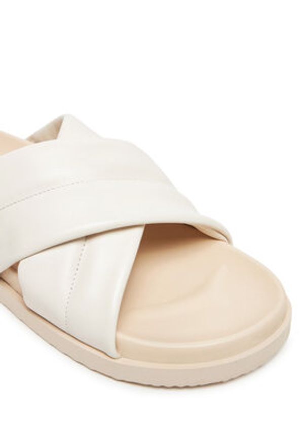 HÖGL Klapki Tessa 9-100820 Écru. Materiał: skóra