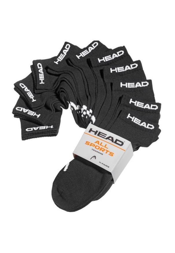 Head Elements Skarpety Sneaker 11-pak Czarny 35-38. Kolor: czarny. Materiał: bawełna. Sport: kolarstwo