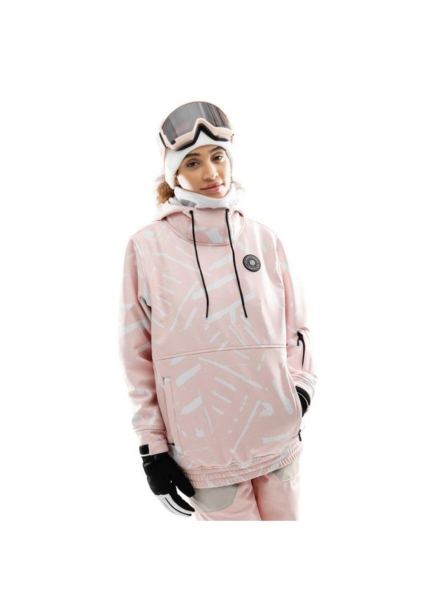SIROKO - Kurtka snowboardowa damska W1-W Lapland. Kolor: różowy. Materiał: softshell, materiał. Sezon: zima. Sport: snowboard