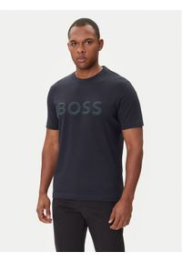 BOSS T-Shirt Iconic Zone 50548411 Granatowy Regular Fit. Kolor: niebieski. Materiał: bawełna