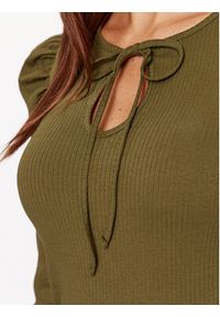 Vero Moda Bluzka 10296235 Zielony Tight Fit. Kolor: zielony. Materiał: bawełna #5