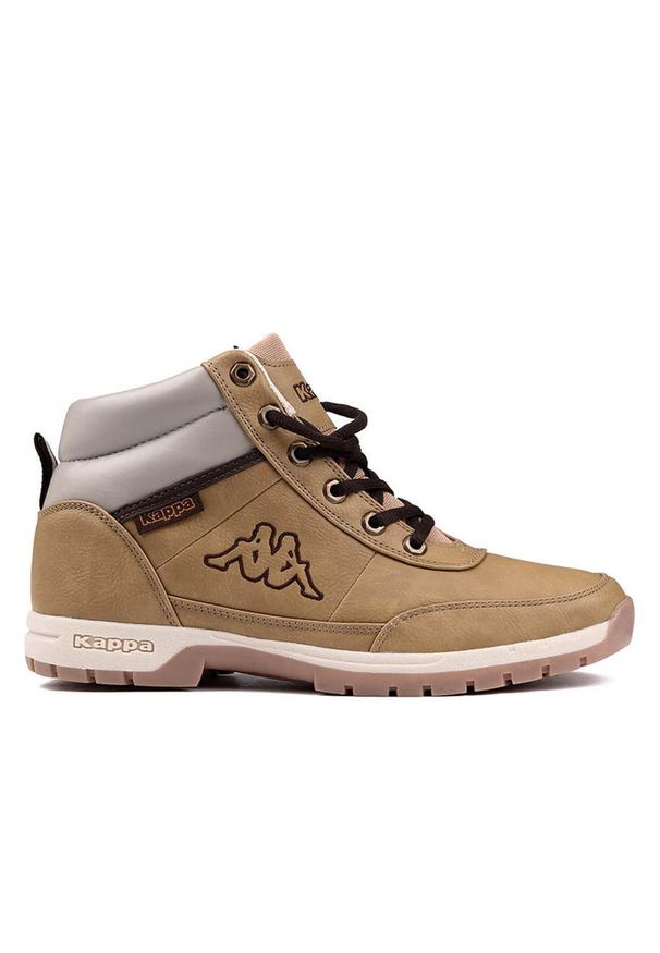 Buty do chodzenia dla dzieci Kappa Bright Mid Beige. Wysokość cholewki: za kostkę. Zapięcie: sznurówki. Kolor: żółty. Materiał: materiał, syntetyk, tkanina. Szerokość cholewki: normalna. Sport: turystyka piesza