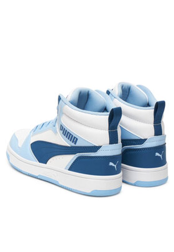 Puma Sneakersy Rebound V6 Mid Jr 393831 32 Biały. Kolor: biały. Materiał: skóra