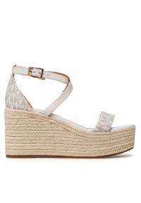 MICHAEL Michael Kors Espadryle Serena Wedge Espadrille 40S2SEMS1B Biały. Kolor: biały. Materiał: skóra