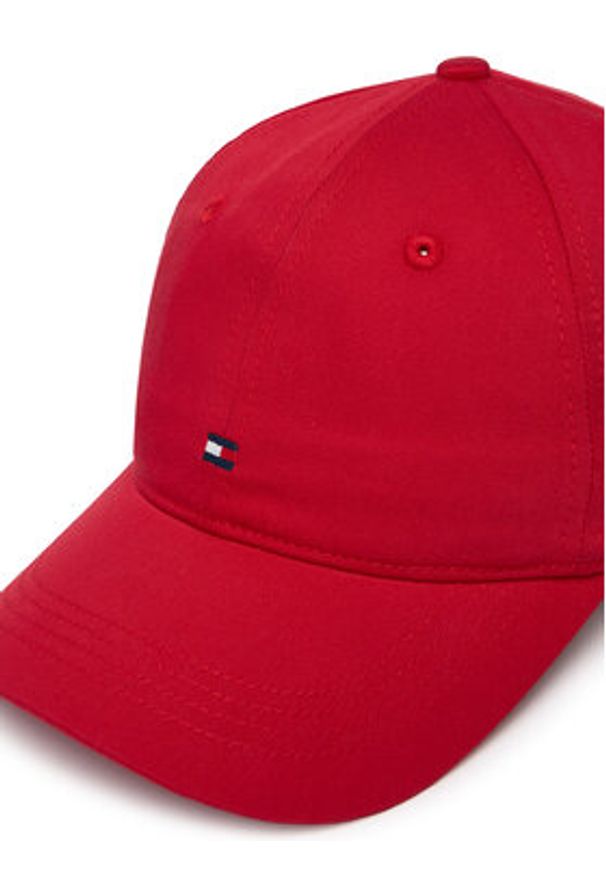 TOMMY HILFIGER - Tommy Hilfiger Czapka z daszkiem Th Flag Soft 6 Panel Cap AW0AW17781 Czerwony. Kolor: czerwony. Materiał: bawełna