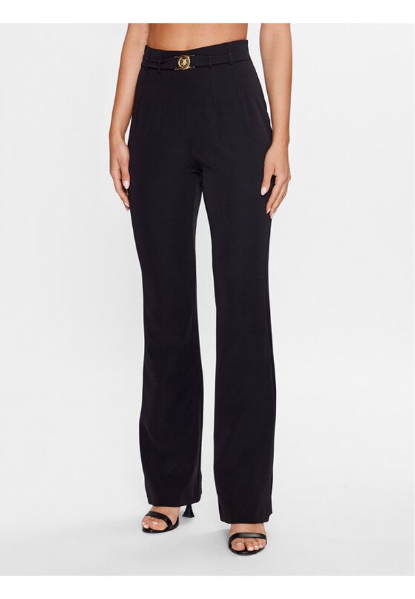 Just Cavalli Spodnie materiałowe 74PBA117 Czarny Regular Fit. Kolor: czarny. Materiał: materiał, bawełna