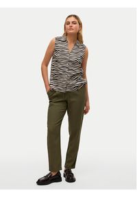 Vero Moda Spodnie materiałowe Jesmilo 10279691 Zielony Regular Fit. Kolor: zielony. Materiał: wiskoza, len #5