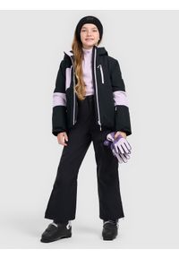 4f - 4F Kurtka narciarska membrana 10000 dziewczęca - czarna 128 (7-8 lat). Kolor: czarny. Materiał: poliester, materiał. Sezon: lato #2