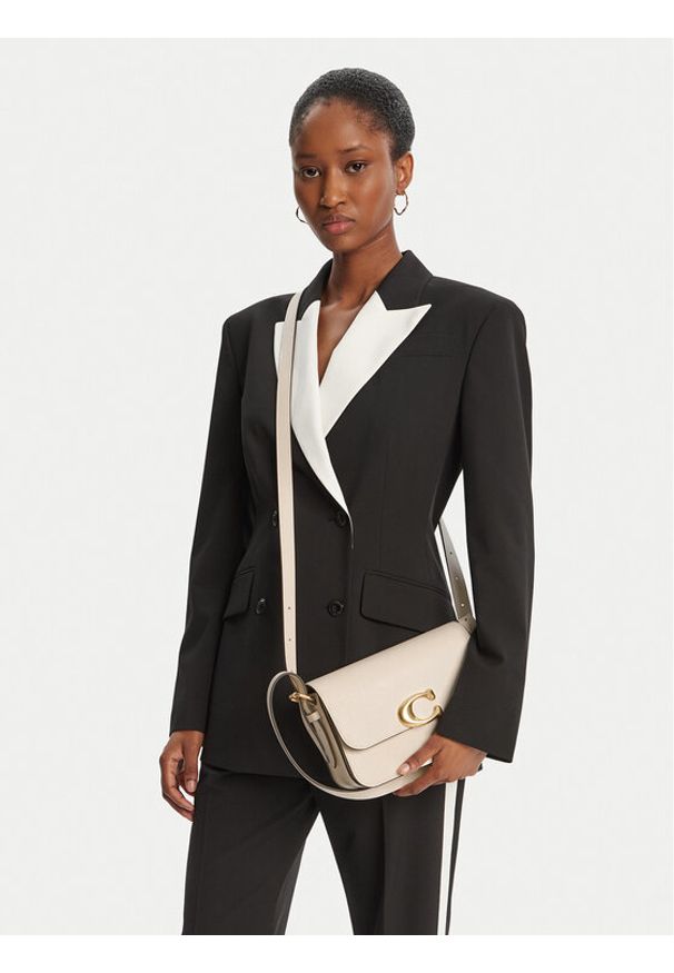 Coach Torebka CAM17 Beżowy. Kolor: beżowy. Materiał: skórzane