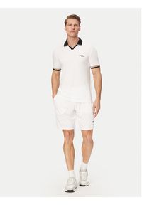 BOSS Polo Serve 2 50559200 Biały Slim Fit. Typ kołnierza: polo. Kolor: biały. Materiał: syntetyk #5