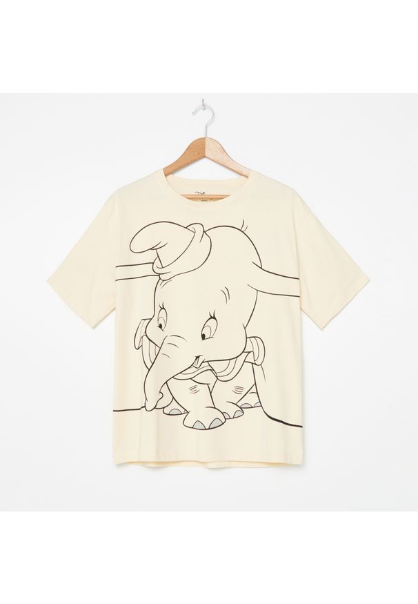 House - Koszulka z nadrukiem Dumbo - Beżowy. Kolor: beżowy. Wzór: nadruk