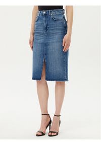 JOOP! Spódnica jeansowa 58 JW242DS167 30047184 Niebieski Slim Fit. Kolor: niebieski. Materiał: bawełna