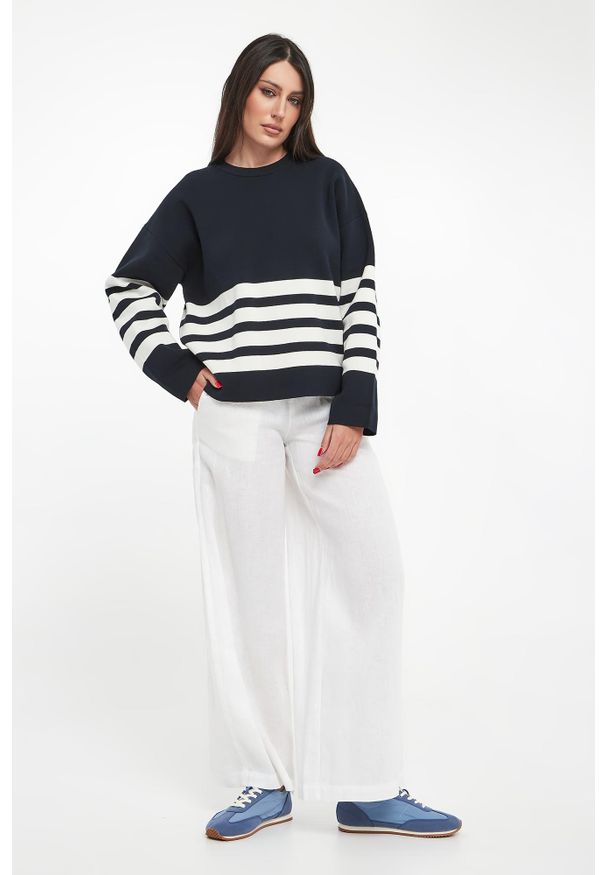 Ecoalf - Sweter damski w paski Koa ECOALF. Wzór: paski