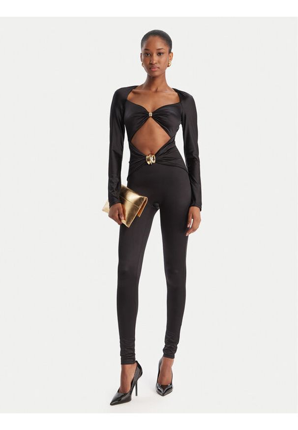 Elisabetta Franchi Kombinezon TU-043-51E2-V500 Czarny Slim Fit. Kolor: czarny. Materiał: syntetyk