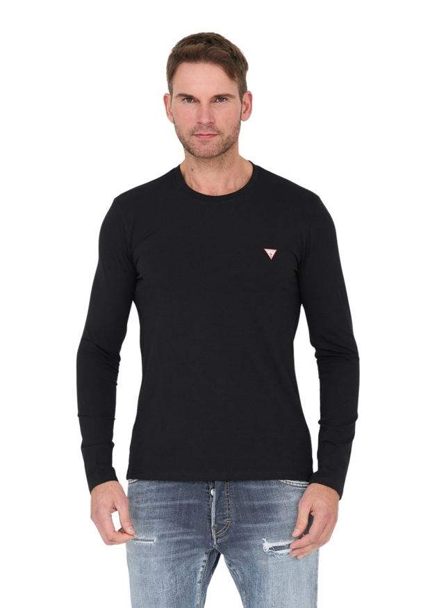 Guess - GUESS Czarny longslevee Core Tee. Kolor: czarny