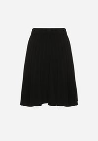 Born2be - Czarna Rozkloszowana Spódnica z Kaszmirem i Wysokim Stanem Agrea. Okazja: na co dzień. Stan: podwyższony. Kolor: czarny. Materiał: kaszmir. Styl: casual, elegancki #4