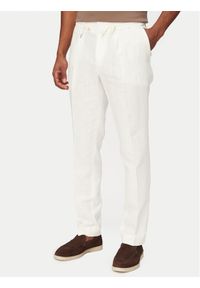 Hugo - HUGO Spodnie materiałowe 50559695 Kremowy Regular Fit. Kolor: kremowy. Materiał: bawełna #1
