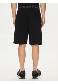 Guess Szorty materiałowe Clovis M4GD10 KBK32 Czarny Loose Fit. Kolor: czarny. Materiał: bawełna