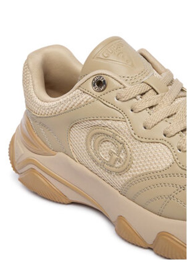 Guess Sneakersy FLFMRZ ELE12 Brązowy. Kolor: brązowy. Materiał: materiał