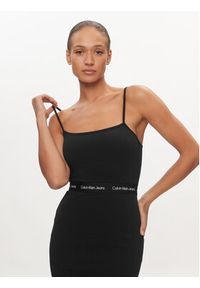 Calvin Klein Jeans Sukienka letnia Logo J20J219644 Czarny Slim Fit. Kolor: czarny. Materiał: bawełna. Sezon: lato #2
