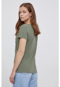 Mustang T-shirt damski kolor zielony. Okazja: na co dzień. Kolor: zielony. Materiał: dzianina. Styl: casual #2