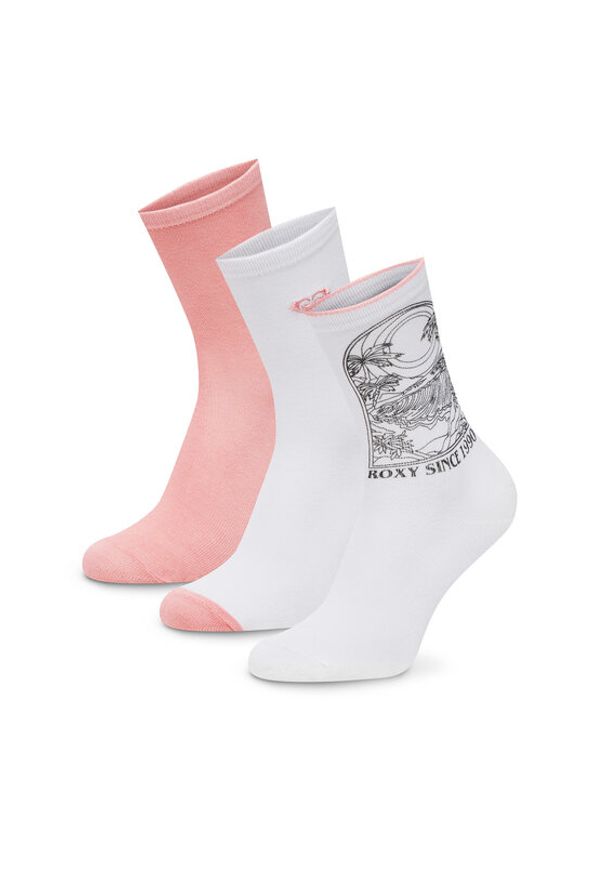 Roxy Skarpety długie AS_ROXY_05W_SS25 (3-PACK) Różowy. Kolor: różowy. Materiał: bawełna