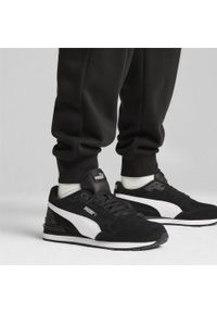 Puma - Sneakersy zamszowe unisex ST Runner v4 PUMA Black White Silver Metallic. Kolor: szary, czarny, wielokolorowy, biały. Materiał: zamsz